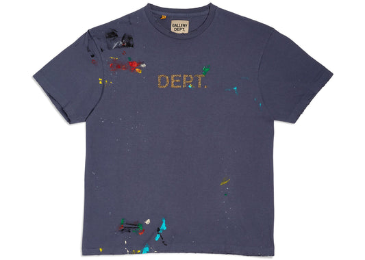 Gallery Dept. Dept Logo Hand Painted T-Shirt Navy